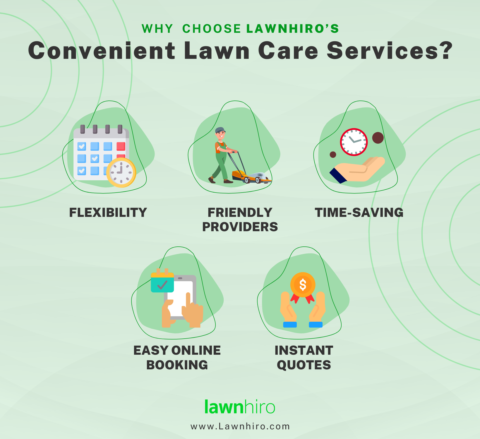 Why choose Lawnhiro's convenient lawn care services?